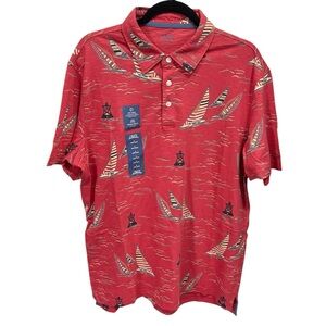 IZOD Saltwater The Wellfleet Polo Size Large Boats‎ Coastline Seaside